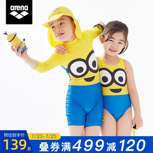 Детский купальник подходит для мужчин и женщин, мультяшный быстросохнущий лонгслив, защита от солнца