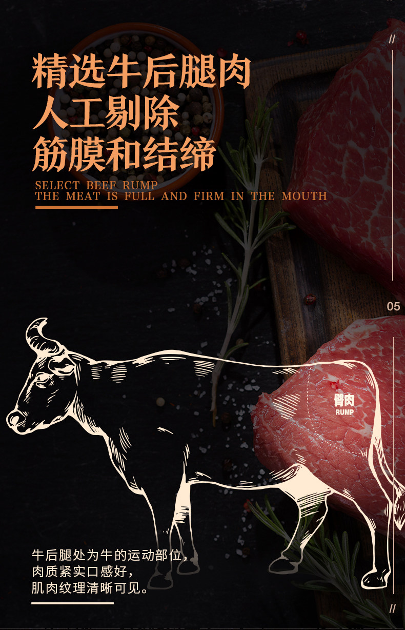 三只松鼠 内蒙古特产 风干牛肉 500g 图5