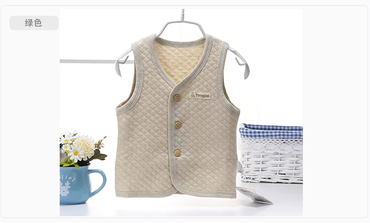 Tongtai trẻ sơ sinh bé mùa xuân và mùa thu cotton ấm vest vest
