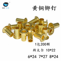 Sinotruk truck brake pad rivets hollow semi-hollow rivets STR Howo brake pure brass cap nail screws