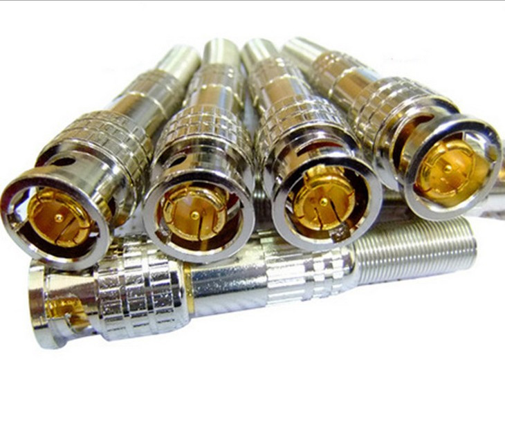 Solder-free metal connector Full metal BNC connector Q9 head American Gold-plated BNC connector Camera accessories