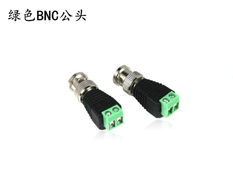 BNC connector BNC male green connector Surveillance connector Camera connector BNC plug Solder-free BNC head adapter