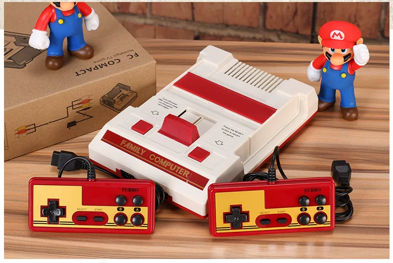 Игровая консоль D19 домашняя для хом-игр FC Nintendo желтая карта ТВ двойное детское подарочный набор для коллег и друзей
