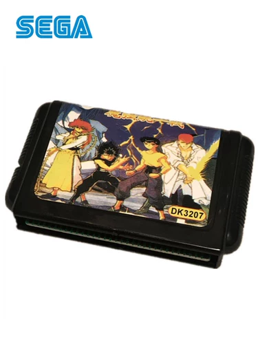 Карта Sega Yu Yu Hakusho Yu Yu Hakusho-Demon Битва за объединение мира Два игрока сражаются Черная карта SEGA 16-битная игра MD