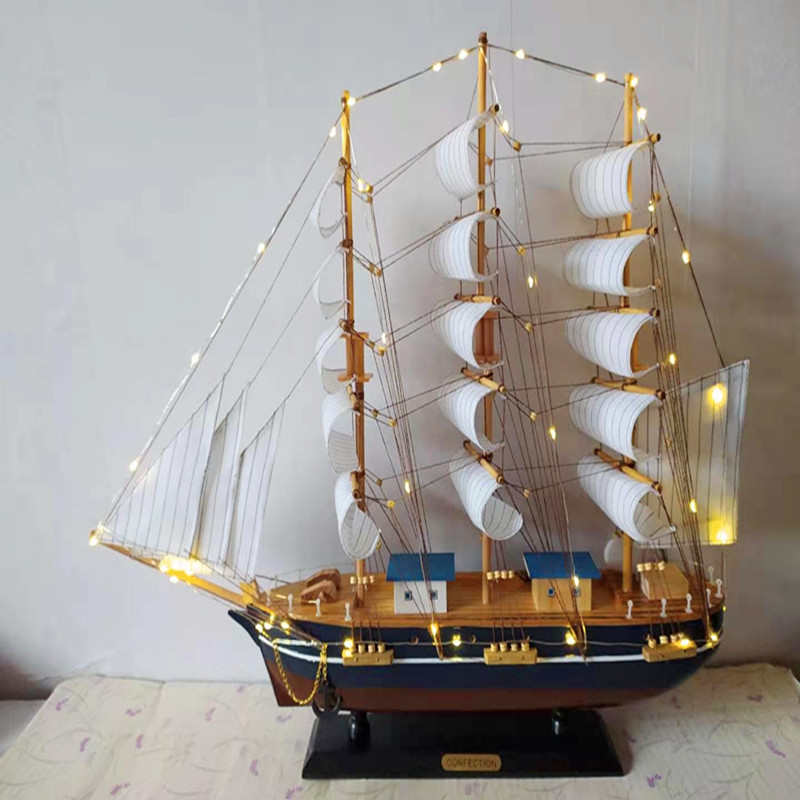 Creative smooth sailing sailing model decoration Living room office wine cabinet Entrance Home decoration Opening gift