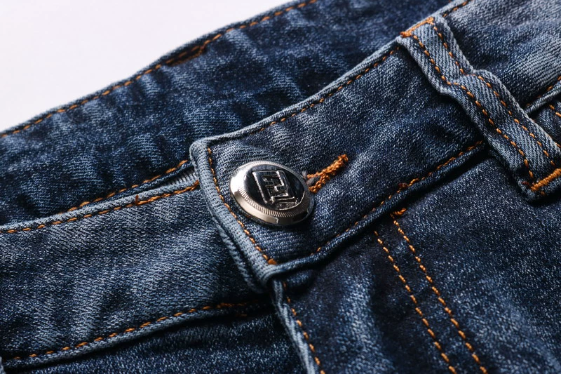 Xu hướng in quần jeans nam mùa xuân và hè mỏng phần tự trồng trọt chân dài xu hướng quần dài cho nam - Quần jean