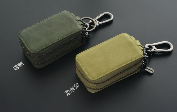 Xe đa năng đa chức năng đôi Hàn Quốc dễ thương túi da mini nam và nữ dung lượng lớn ví nam da thật