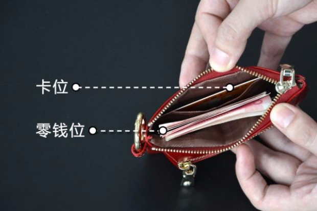 Gói thẻ đổi túi da hai trong một đa chức năng lưu trữ túi nữ đa năng mỏng mỏng Hàn Quốc dễ thương móc khóa ví mini