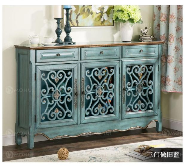 đồ nội thất nước Mỹ, nội thất châu Âu, Địa Trung Hải mang phong cách lối vào tủ rượu tủ tủ gỗ bên ăn tủ Mỹ - Buồng tủ đựng quần áo