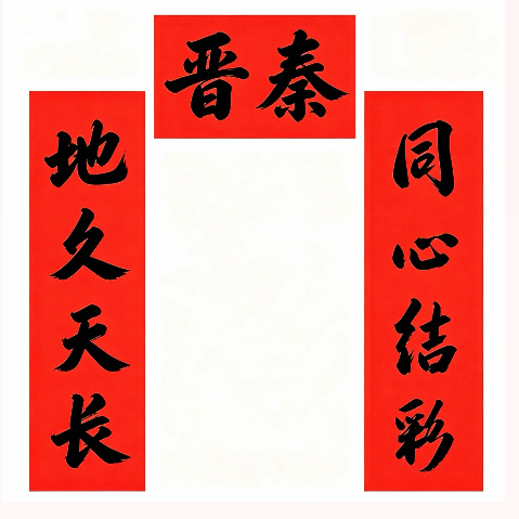 Traditional Handwritten Calligraphy from Guangdong, Guangxi, Fujian, Hainan, Chaoshan, and Meizhou; Four-Character and Five-Character Couplets; Spring Festival Couplets; Wedding Couplets Traditional Handwritten Calligraphy from Guangdong, Guangxi, Fujian, Hainan, Chaoshan, and Meizhou; Four-Character and Five-Character Couplets; Spring Festival Couplets; Wedding Couplets