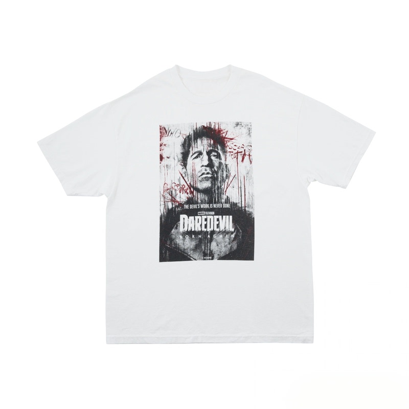 Variegator Marvel Hero Punisher Printed Short-Sleeved T-Shirt Punisher Tee Retro Movie European and American Style