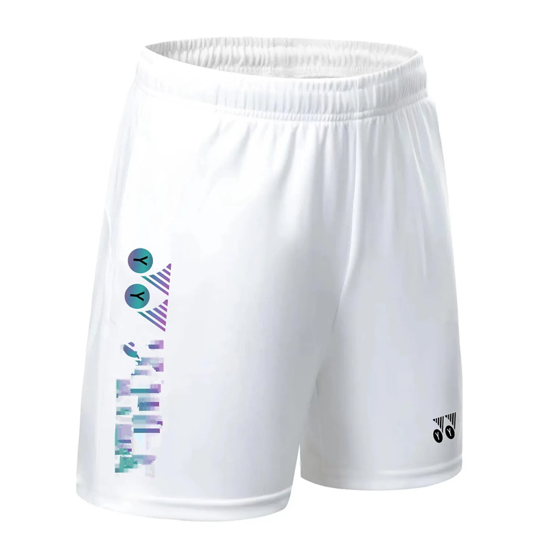 25 Years New Model Summer Badminton Uniform Sports Shorts with Printed Text for Men and Women, Quick-Drying, Breathable, Casual Training Shorts