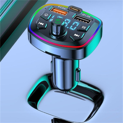Q7 다기능 자동차 MP3 플레이어 Bluetooth 핸즈프리 FM 송신기 카드 플러그인 시스템 PD 빠른 충전 3.1A 자동차 MP3
