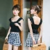 Bộ đồ tắm mùa xuân nóng bỏng nữ váy xẻ hai mảnh dễ thương cho nữ sinh viên tươi tắn phiên bản Hàn Quốc lưới đỏ 2019 siêu tiên 	bikini 2 mảnh màu đỏ	 Bộ đồ bơi hai mảnh