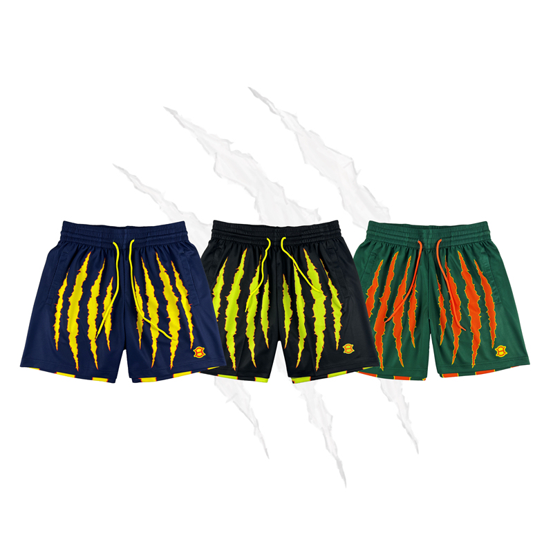 Madhoops Original American-Style Scratch and Claw Print Shorts, Breathable, Quick-Drying, Basketball Three-Point Sports Loose Shorts for Fitness Madhoops Original American-Style Scratch and Claw Print Shorts, Breathable, Quick-Drying, Basketball Three-Point Sports Loose Shorts for Fitness