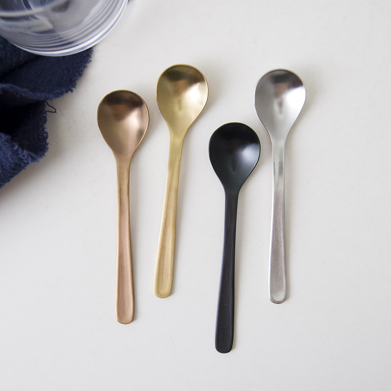 Japanese Willow Leaf Style 304 Stainless Steel Dessert Spoon Coffee Mixing Spoon Fruit Yogurt Spoon Western Baby Spoon