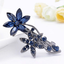 Oops crossclip new Korean version hair accessories Crystal butterfly knot hair clip Horsetail Top Clip clip spring clip edge clip