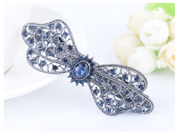 Oops, cross clip Han tide bow Bow Tie Mar Tail Clip Hair Clip Haircut Alloy Insert Spring Hairpin Hairpin Hairpin Hairpin Hairpin