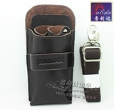 Машинка для стрижки волос, ножницы, поясная сумка, сумка через плечо для стрижки волос, простой и элегантный дизайн, из натуральной кожи