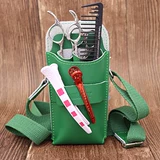 Машинка для стрижки волос, ножницы, поясная сумка, сумка через плечо для стрижки волос, простой и элегантный дизайн, из натуральной кожи