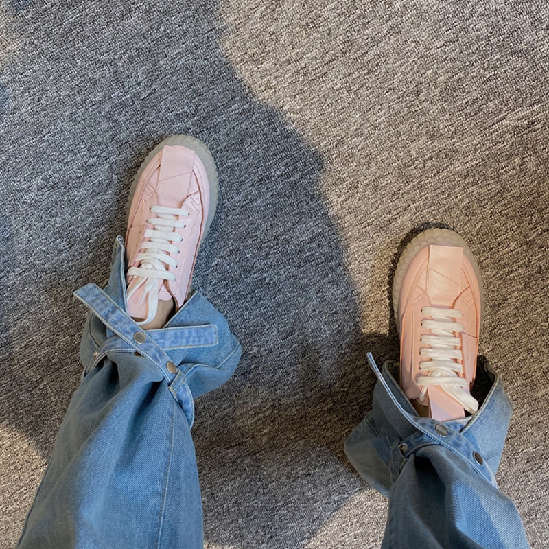 Sengas awakens my teenage girl's heart ~ ~ powdered biscuit low-help sports flat bottom plate shoes