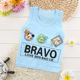 Trẻ em mặc cậu bé áo bông mùa hè mỏng boy cartoon vest đơn tay T-shirt top 1-2-3 tuổi.