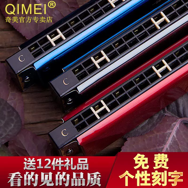 Kèn harmonica có dấu 24 lỗ Chimei dành cho trẻ em mới bắt đầu học giới thiệu nhạc cụ organ giai điệu đa âm dành cho người lớn - Nhạc cụ phương Tây