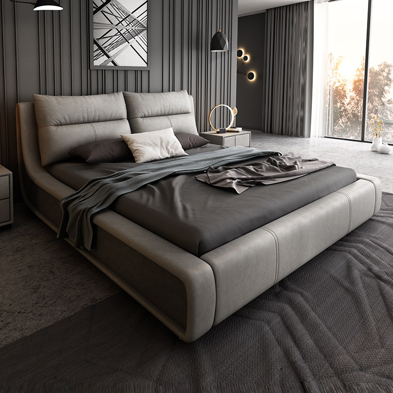 Nordic Cloth Bed Simple Modern Technology Cloth Furniture 1 8m Double Bed Master Bed Bed Bed Bed Bed Bed Bed Bed Bed Bed Bed Bed Bed Bed Bed Bed Bed Bed Bed Bed Bed Bed Bed in Tatami Soft Bag