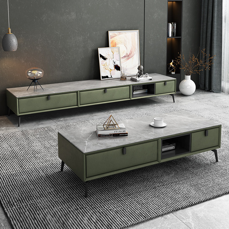 Nordic Italian Light Luxury in Rock Tea Tea Cabinet Combined Modern Simple Living Room Household Storage