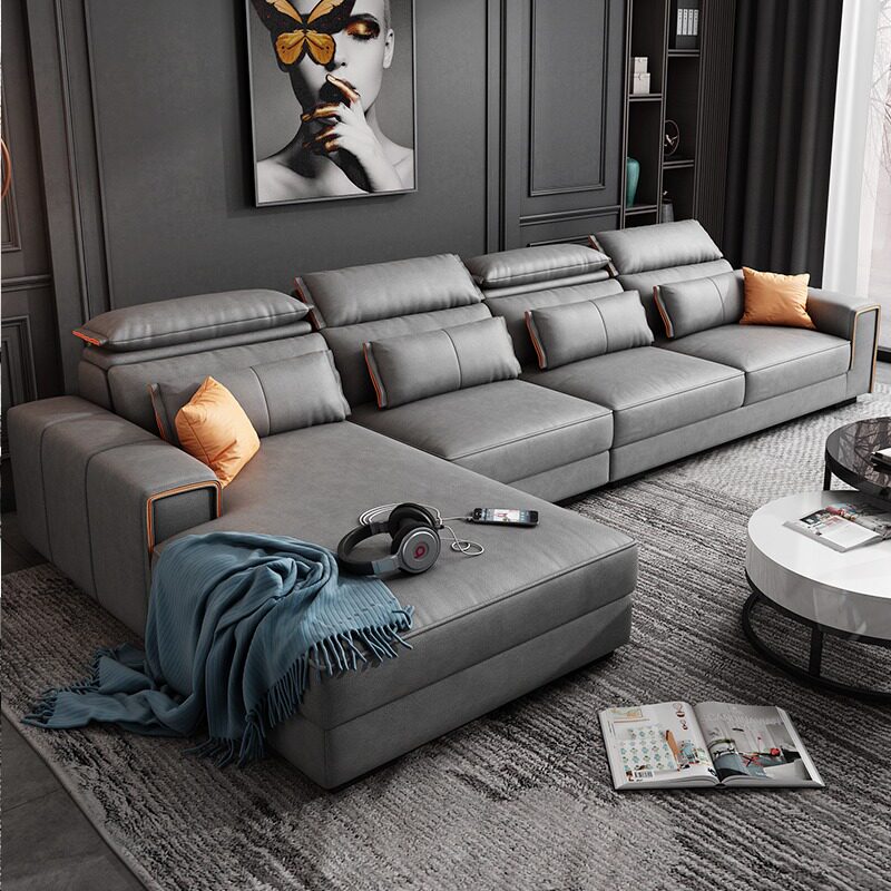 Nordic technology cloth latex sofa living room combination removable and washable simple modern large and small apartment cloth sofa