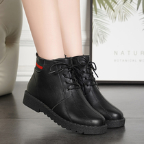 Black Martin boots 2021 New Women Winter plus velvet fashion thick heel non-slip slim Boots Boots