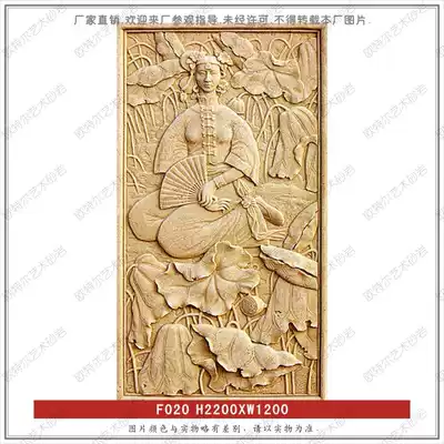 Sandstone sculpture three-dimensional entrance Sand flower TV background wall decoration relief Villa exterior wall decoration mural relief
