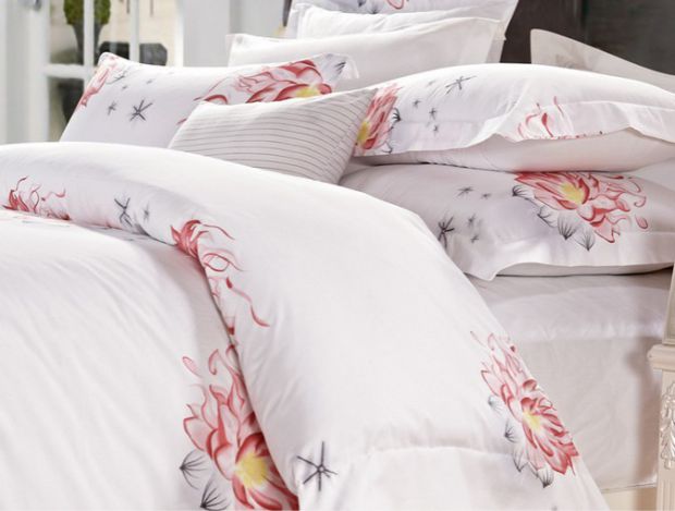 bộ đồ giường Khách sạn Guesthouse in gối bông trắng vải bông thơm - Gối trường hợp gối chống trào ngược babymoov