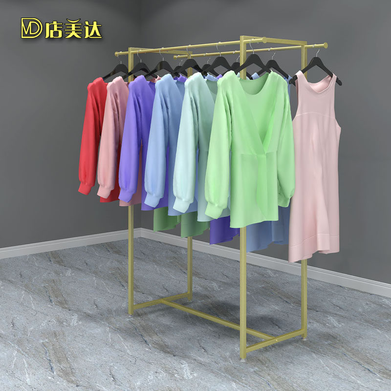 Clothing Store Shelf Lingerie Shop Pyjamas Clothes Rack Women's Double Pole show floor Type of middle island shelf