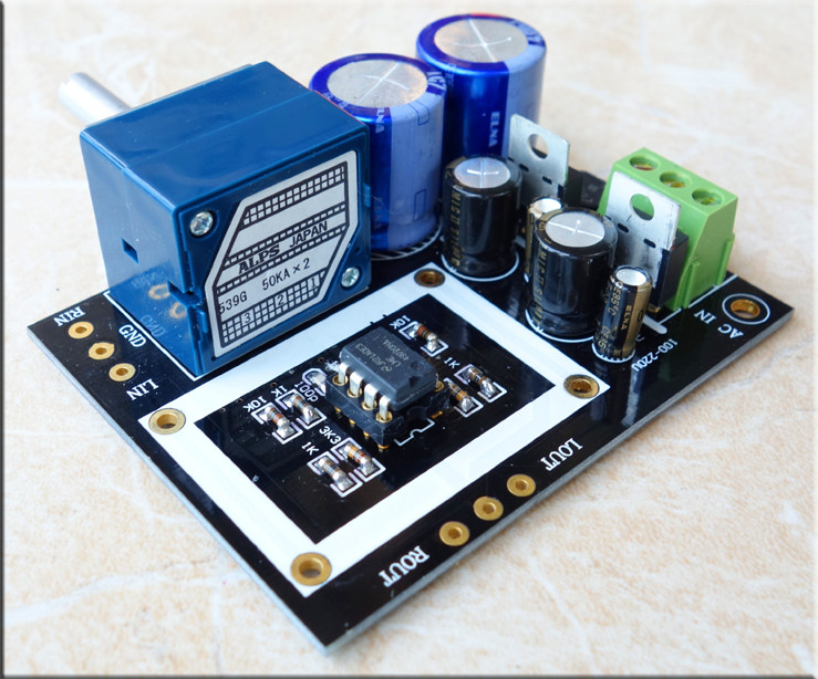 LME49720+Shield+ALPS Potentiometer stereo preamplifier kit wlxstereo