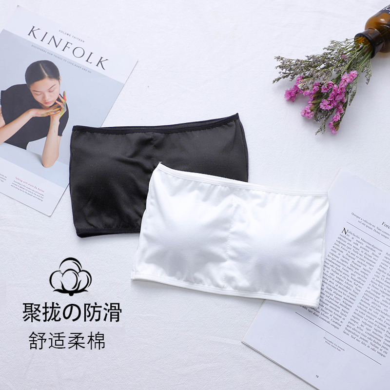 Strapless Bandeau Bra for Women, Anti-Exposure, Ultra-Thin, Strapless Underwear, Inner Layer, Base Layer for Students, High School Girls