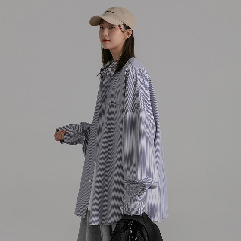 Mint planet shirt blouse Spring and Autumn long sleeve retro foreign temperament Korean loose ins Joker coat