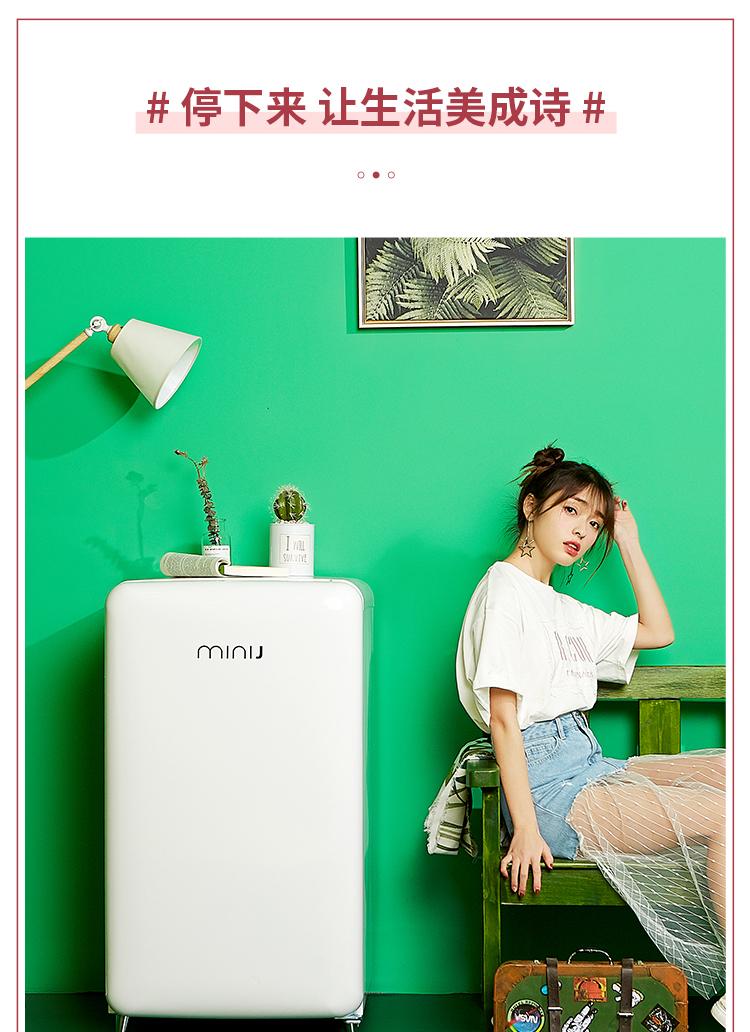 Xiaoji MINIJ BC-121FA màu nhỏ một cánh cửa văn phòng tại nhà được làm lạnh - Tủ lạnh tủ lạnh aqua 90l