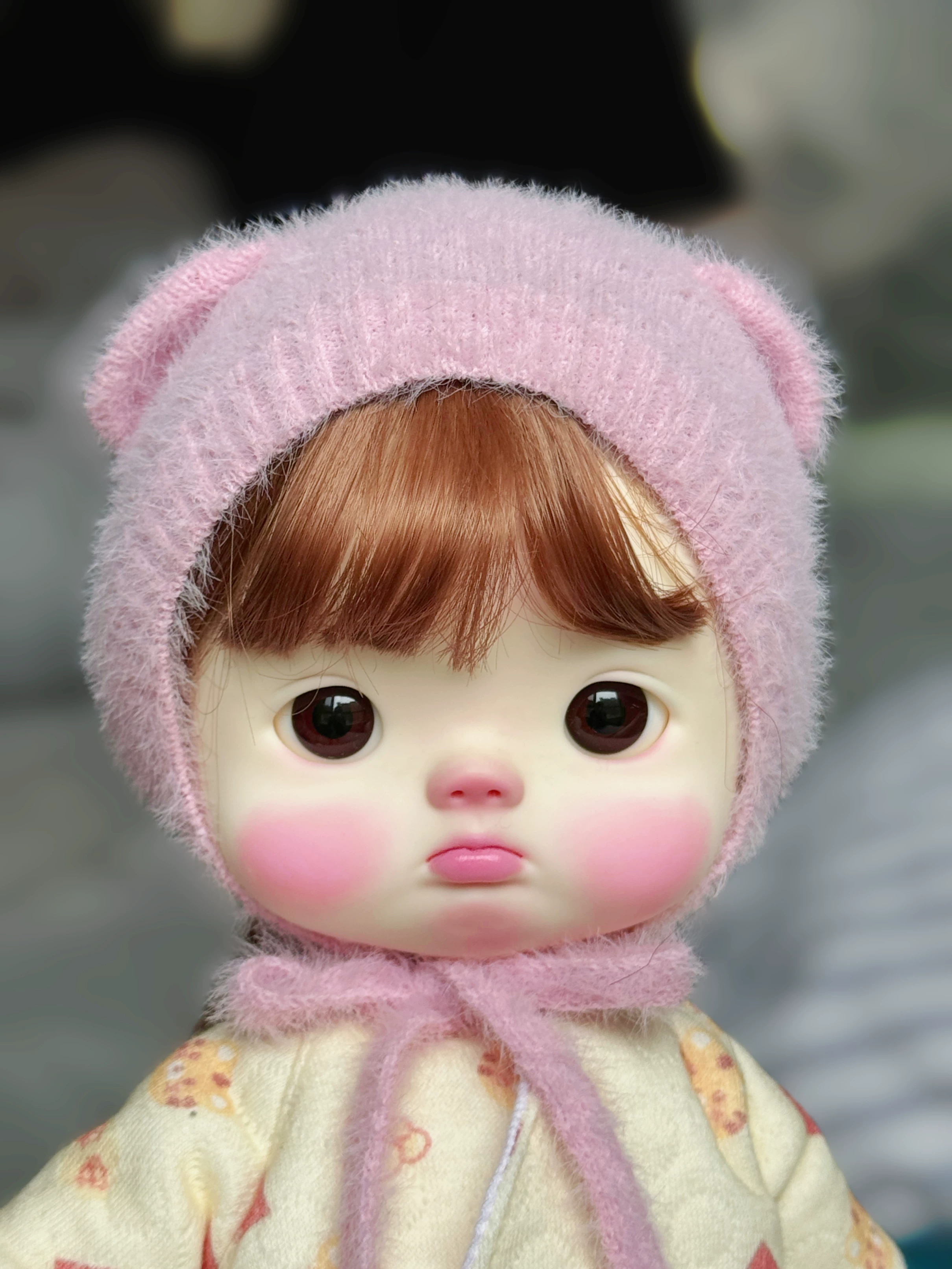 Спот дикий голова BJD медвежьи шапки шерстяная шапка Blythe маленькая тканевая чуть сестра и младший брат могут принести вязаную шапку