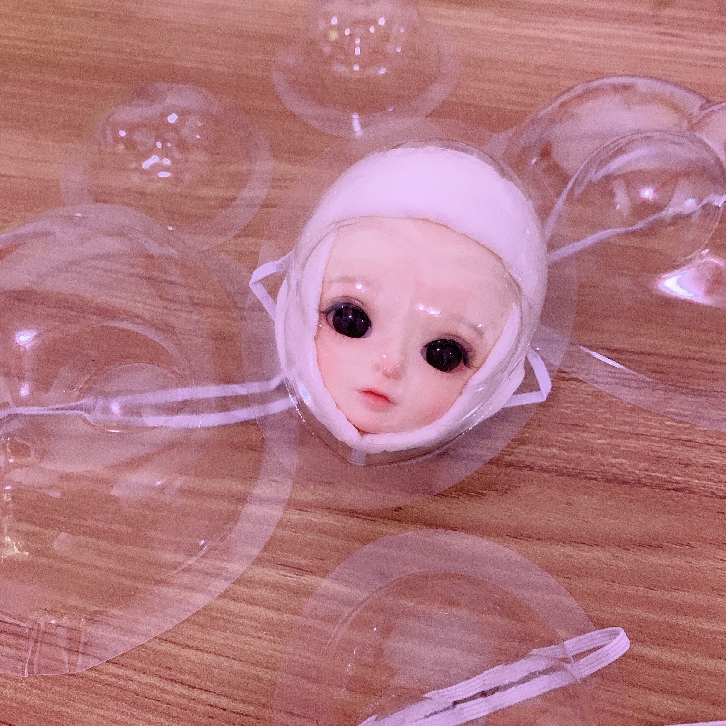(Concave and convex makeup mask) 8 points 6 points 4 points 3 points Uncle BJD little rag doll to protect eyelashes with rubber bands