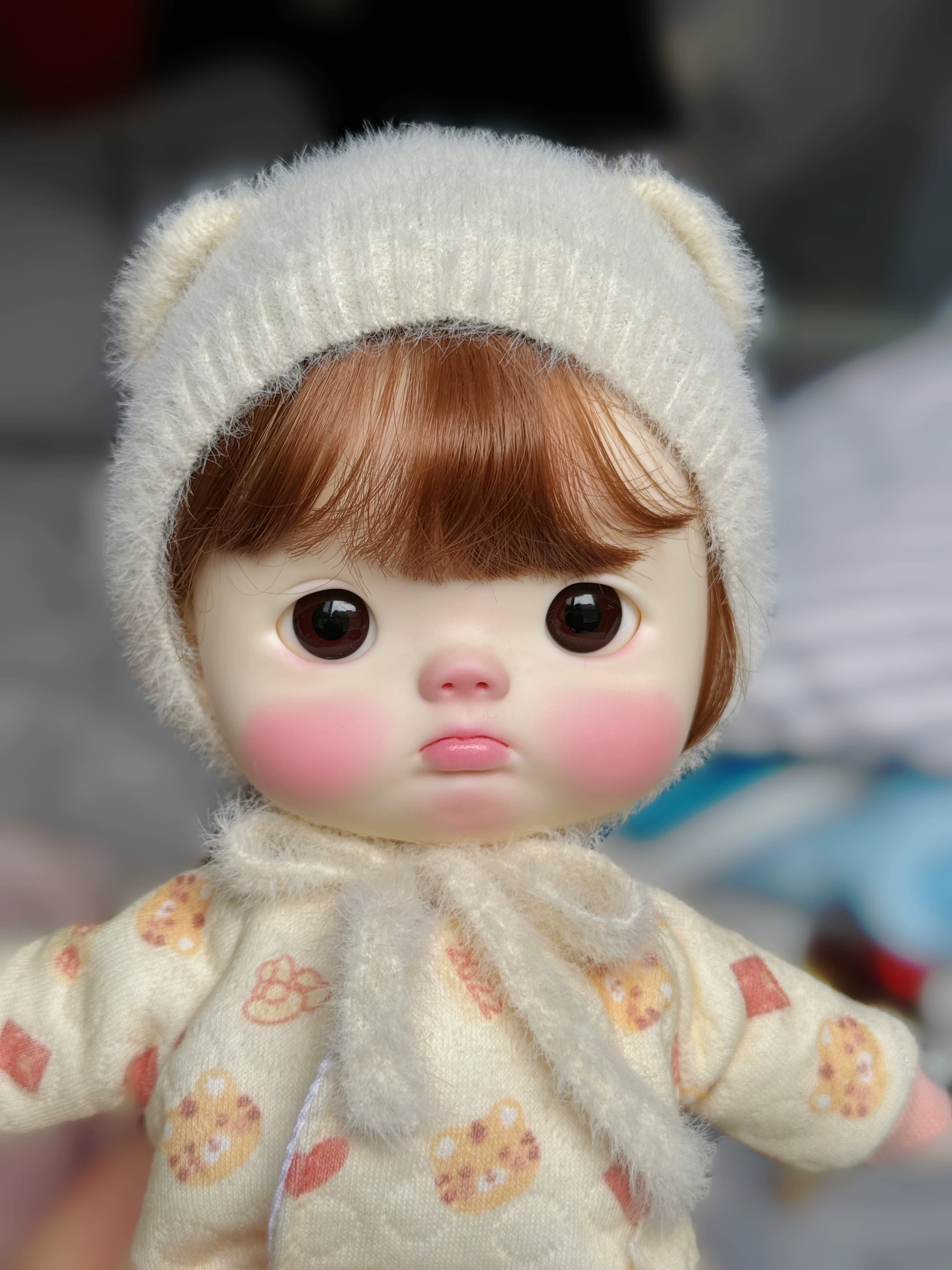 Спот дикий голова BJD медвежьи шапки шерстяная шапка Blythe маленькая тканевая чуть сестра и младший брат могут принести вязаную шапку