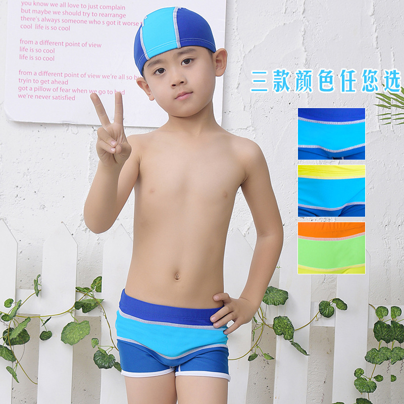 Water sound children's swimming trunks boys flat angle swimming shorts Cute baby baby quick dry hot spring swimming trunks for children