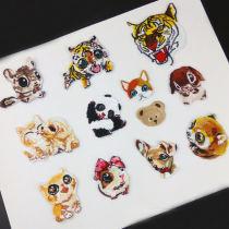 Cute cartoon embroidery trumpet animal cloth stickers fashion clothes pants repair patch diy patch patch diy patch hole decorative patch