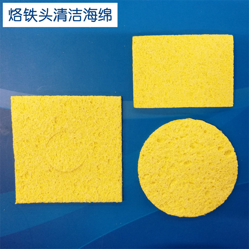 High temperature electric soldering iron head cleaning sponge thickened square rectangular round tin welding rosin paste cleaning sponge