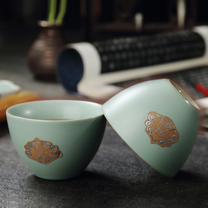 Boyi Ru Kiln Sunken Fragrant Cup Tea Cup Special Price Imitation Song Thou Porcelain Open Sheet ceramic Gongfu tea furniture