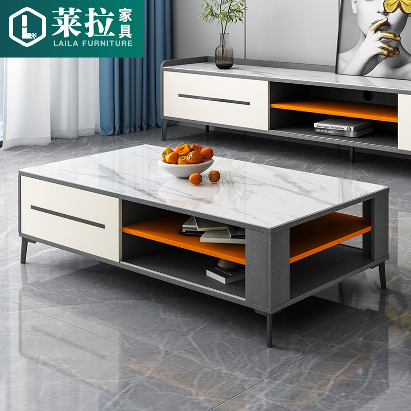 The small size of the new small size of the new small size of Italian light luxury modern minimal tea cabinet combination in the living room in 2021