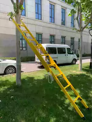 Electrician special 4 m telescopic ladder glass fiber insulation ladder insulation elevator/stretch ladder communication insulation ladder