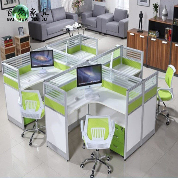 Xi'an Office Furniture Staff Screen Desk Staff Screen Position 4 Person Screen Card Position Work Position