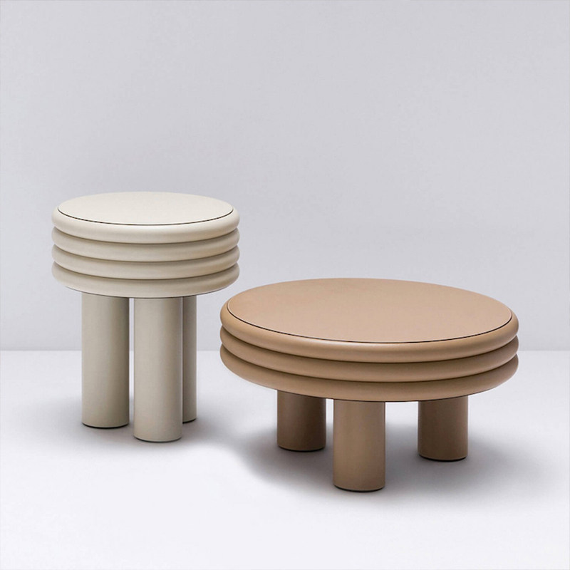 Nordic Creative Arts Edge Several Corner Several Designer Prototype House Nets Red Fiberglass Small Tea Table Sample House Display Central Side Table