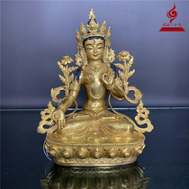 Nepal Buddha statue White Duomo 23cm full gilt face soft beauty posture good Karma Ruyi shop